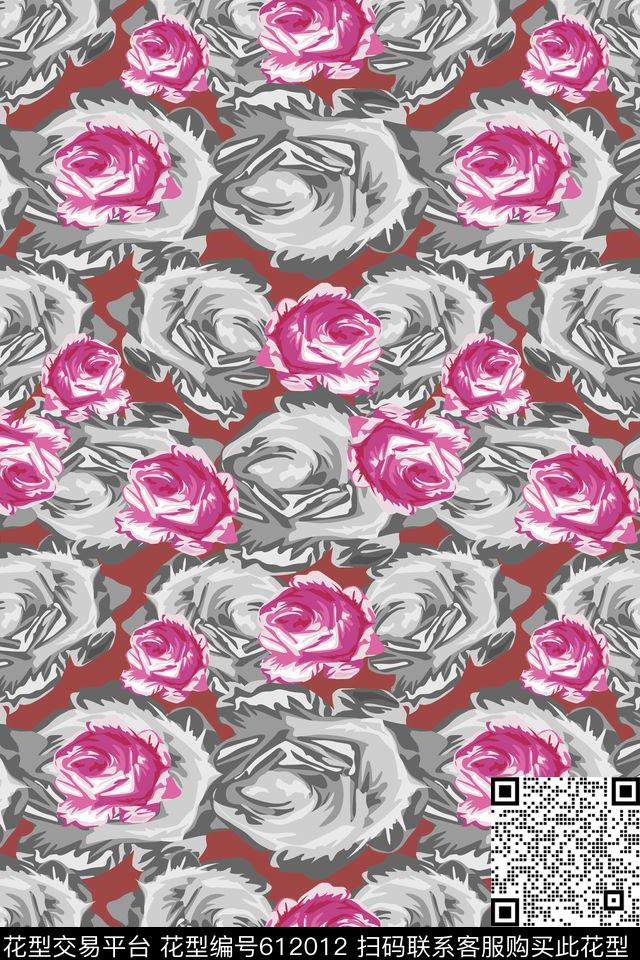 植物花卉碎碎花卉风格花卉数码印花华亿平台下载（图片编号: 612012） - 瓦栏（Walan）