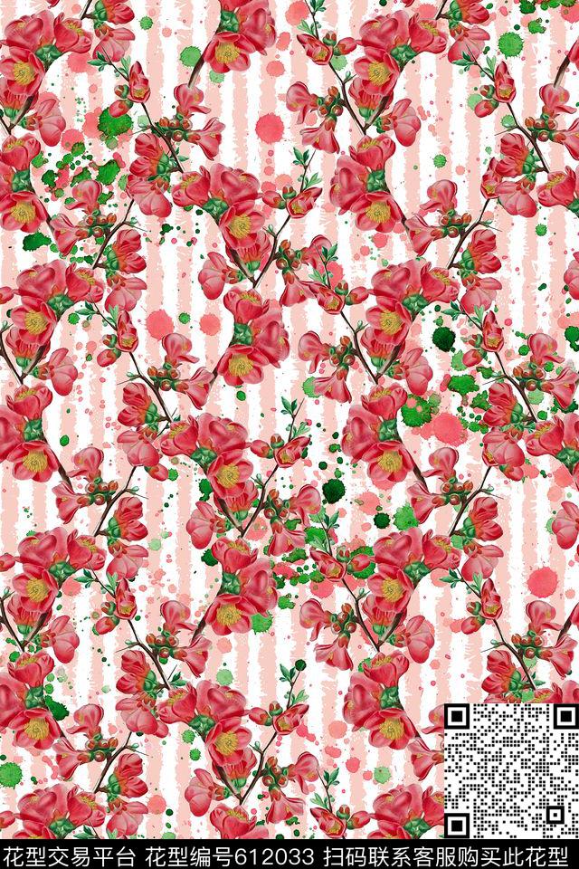 水彩花卉小碎花数码印花华亿平台下载（图片编号: 612033） - 瓦栏（Walan）