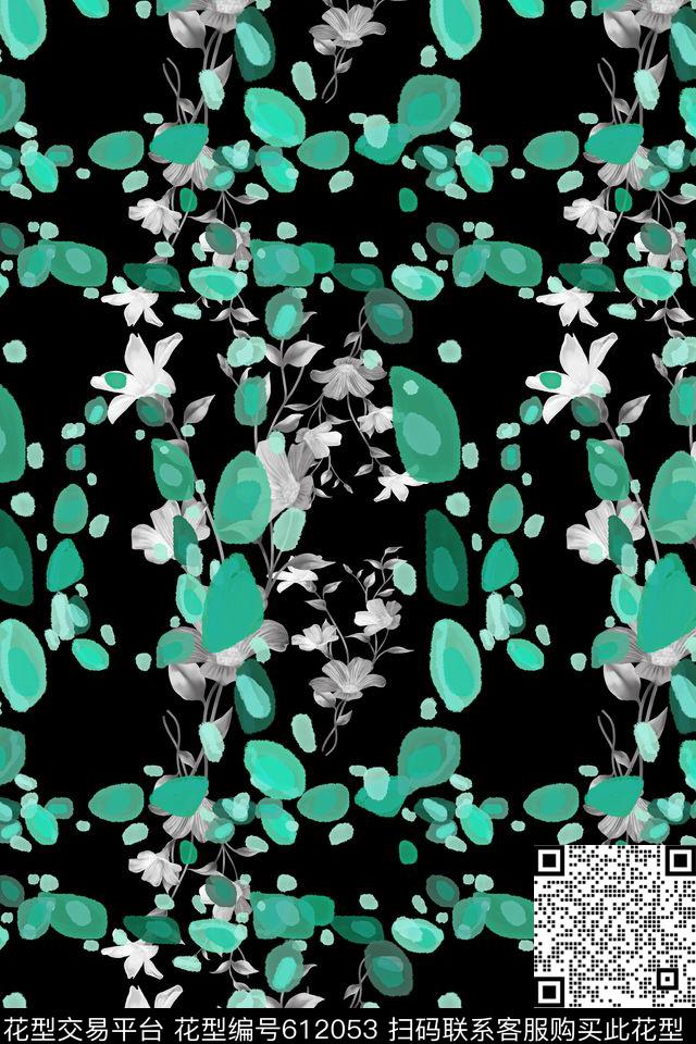 植物花卉碎碎花卉风格花卉数码印花华亿平台下载（图片编号: 612053） - 瓦栏（Walan）