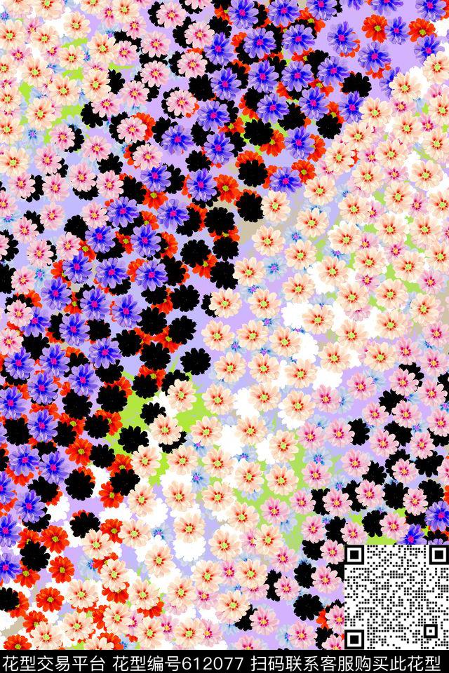 L.D~清新L.D~花卉L.D~水彩传统印花华亿平台下载（图片编号: 612077） - 瓦栏（Walan）