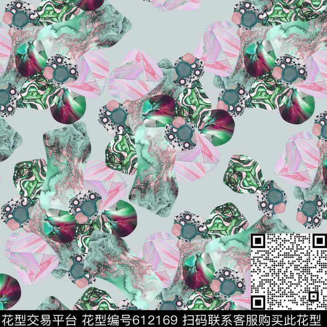 泼墨油墨纹理数码印花华亿平台下载（图片编号: 612169） - 瓦栏（Walan）