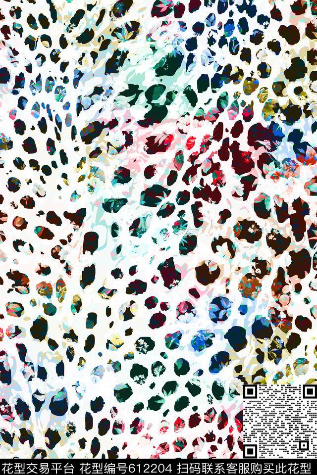 动物纹男装女装图案数码印花华亿平台下载（图片编号: 612204） - 瓦栏（Walan）