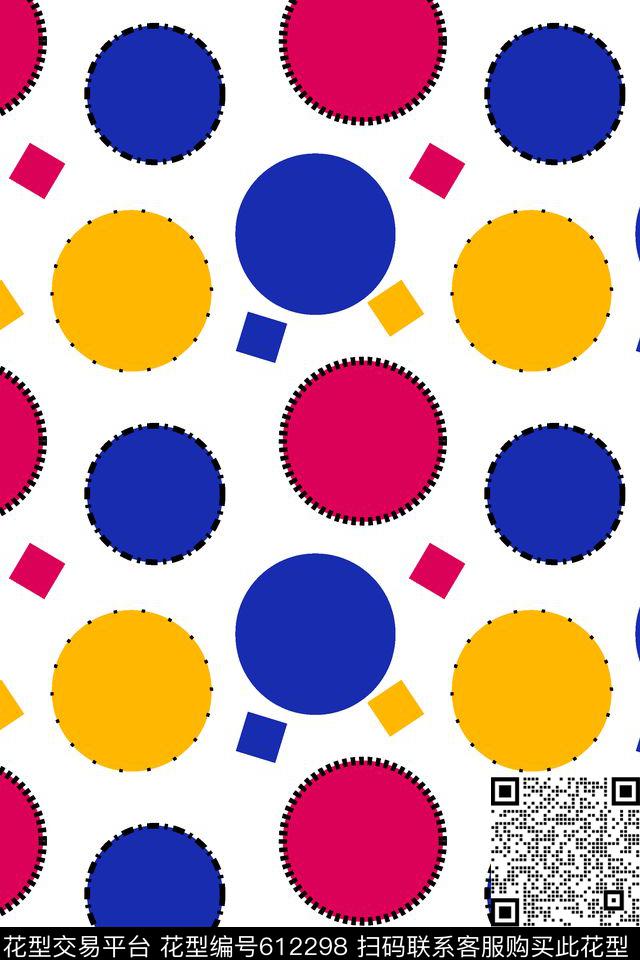 几何纯色底简约数码印花华亿平台下载（图片编号: 612298） - 瓦栏（Walan）