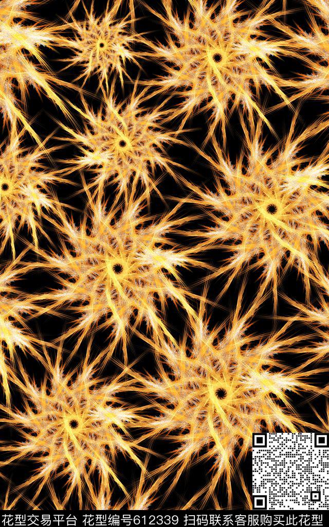 纹理分形漩涡数码印花华亿平台下载（图片编号: 612339） - 瓦栏（Walan）