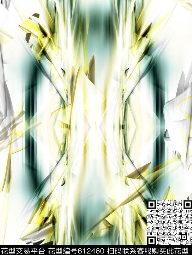 时尚、炫酷、抽象数码印花华亿平台下载（图片编号: 612460） - 瓦栏（Walan）