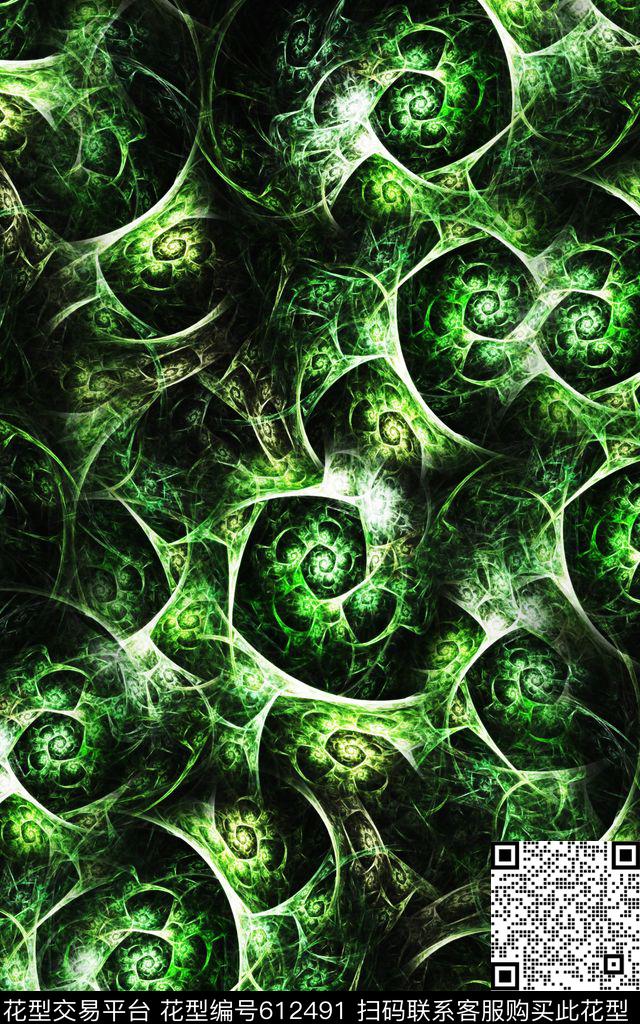 分形漩涡佩斯利数码印花华亿平台下载（图片编号: 612491） - 瓦栏（Walan）
