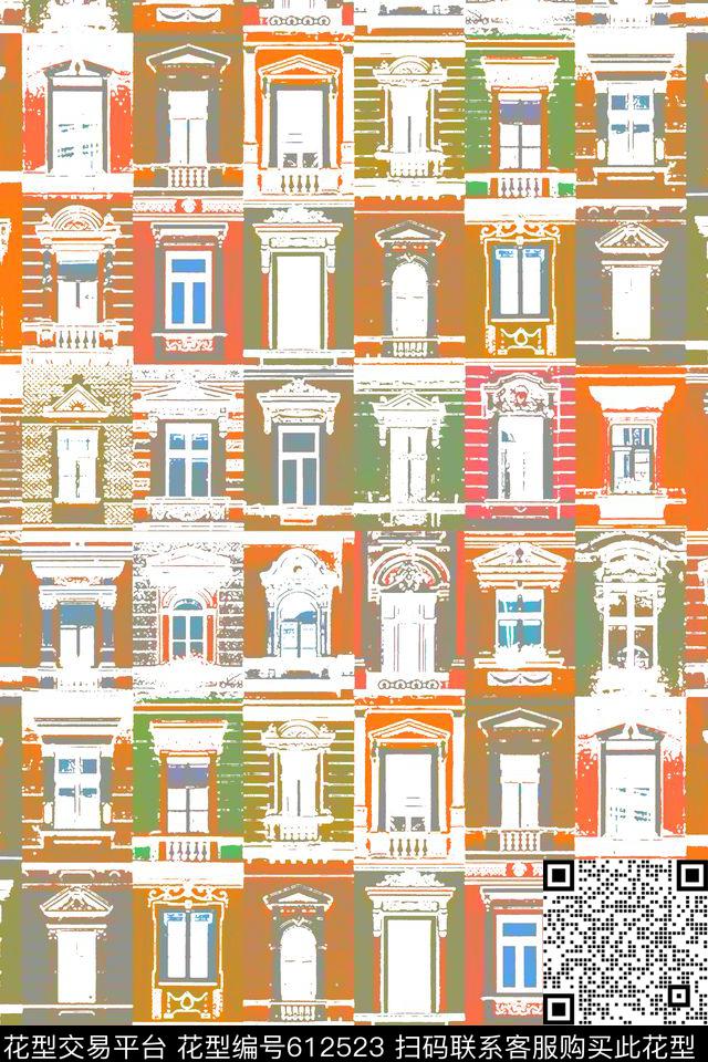 休闲手绘创意数码印花华亿平台下载（图片编号: 612523） - 瓦栏（Walan）