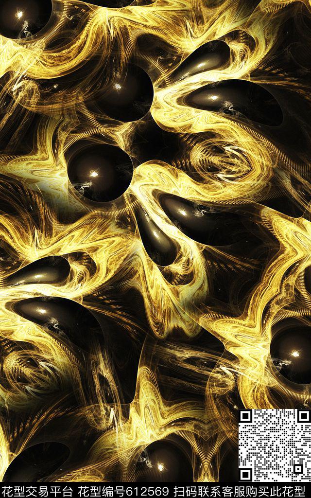 纹理佩斯利分形数码印花华亿平台下载（图片编号: 612569） - 瓦栏（Walan）