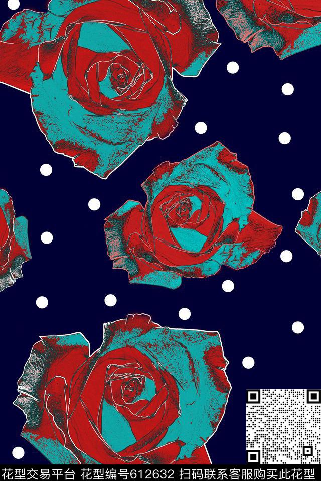 波点复古潮流时尚传统印花华亿平台下载（图片编号: 612632） - 瓦栏（Walan）