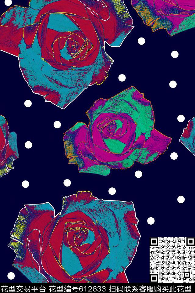 波点复古潮流时尚传统印花华亿平台下载（图片编号: 612633） - 瓦栏（Walan）