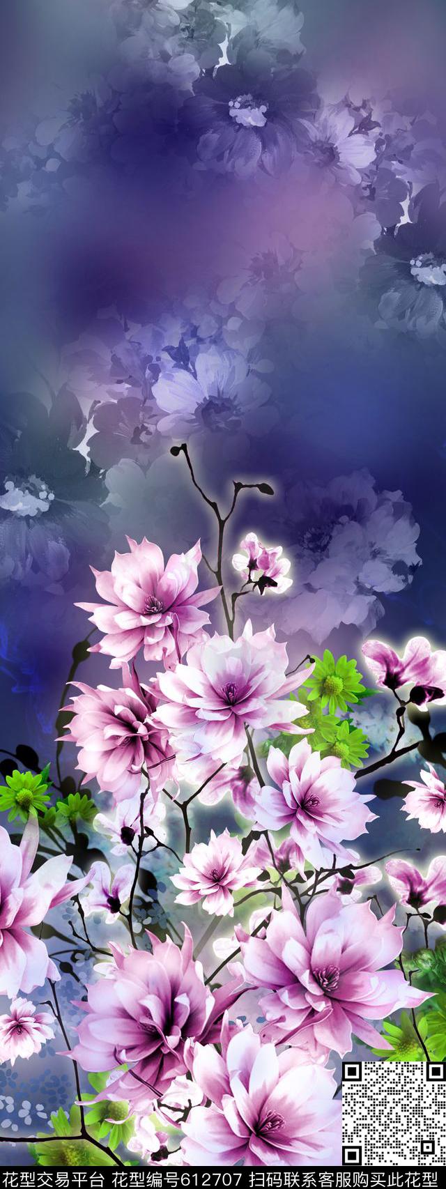 定位丝巾中国风数码印花华亿平台下载（图片编号: 612707） - 瓦栏（Walan）