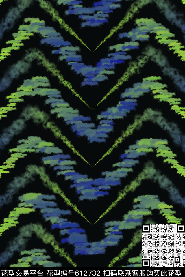 线条油漆夕传统印花华亿平台下载（图片编号: 612732） - 瓦栏（Walan）