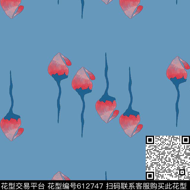 手绘花卉印花华亿平台下载（图片编号: 612747） - 瓦栏（Walan）