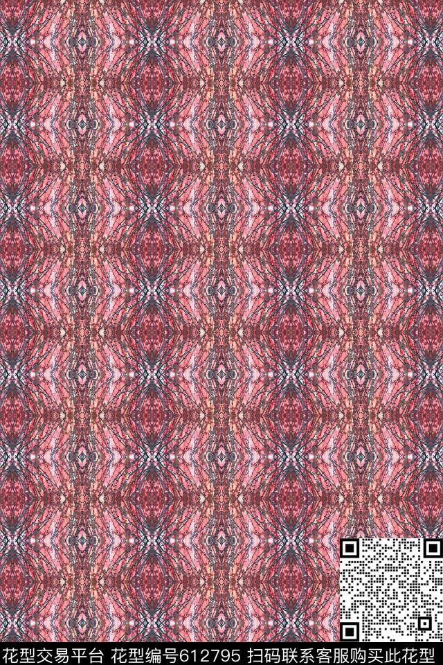 几何抽象老年华亿平台数码印花华亿平台下载（图片编号: 612795） - 瓦栏（Walan）