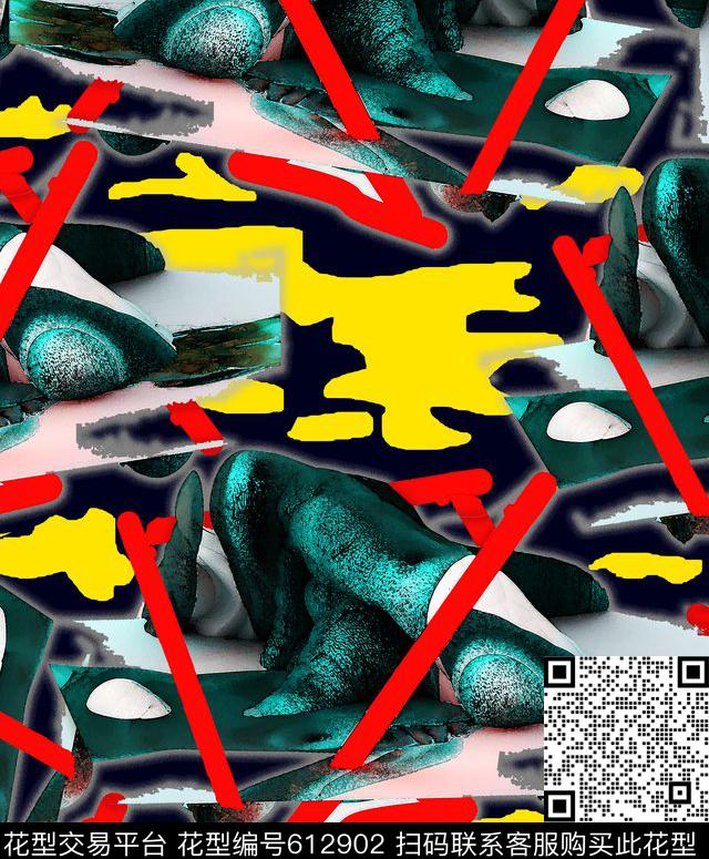 抽象肌理纹理数码印花华亿平台下载（图片编号: 612902） - 瓦栏（Walan）