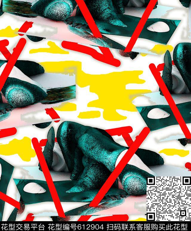 抽象肌理纹理数码印花华亿平台下载（图片编号: 612904） - 瓦栏（Walan）