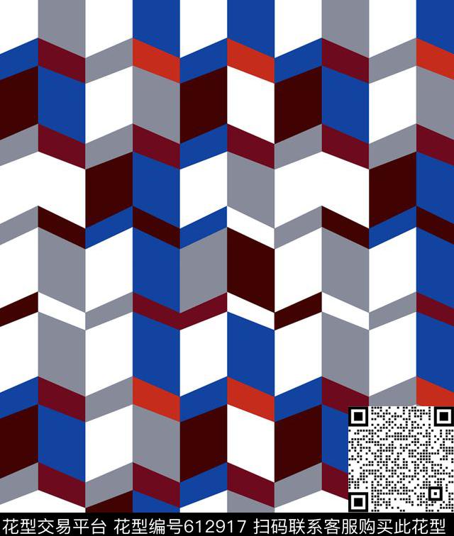 几何时尚流行传统印花华亿平台下载（图片编号: 612917） - 瓦栏（Walan）