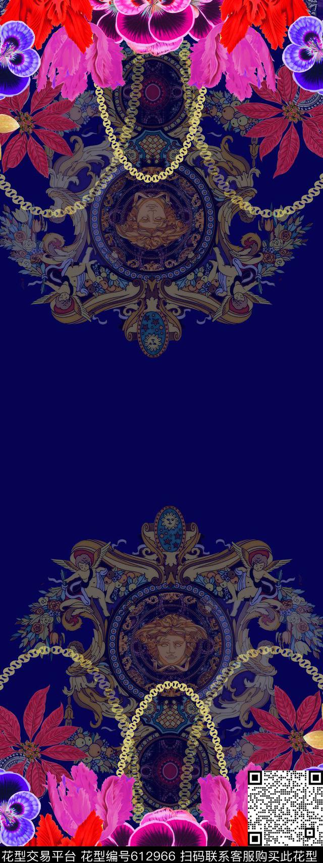 围巾华亿平台双边定位花卉数码印花华亿平台下载（图片编号: 612966） - 瓦栏（Walan）