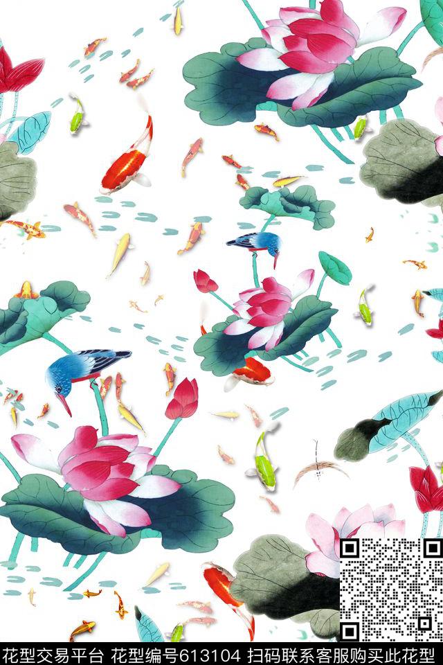 鱼女装床品数码印花华亿平台下载（图片编号: 613104） - 瓦栏（Walan）