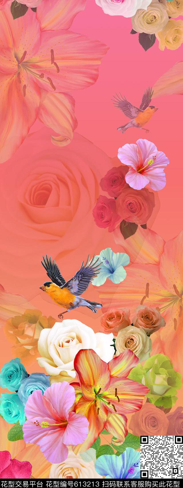 围巾华亿平台双边定位长裙数码印花华亿平台下载（图片编号: 613213） - 瓦栏（Walan）