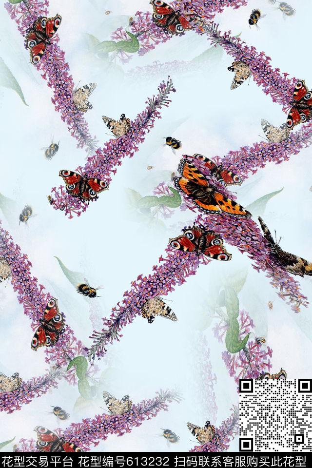 花朵植物热带数码印花华亿平台下载（图片编号: 613232） - 瓦栏（Walan）