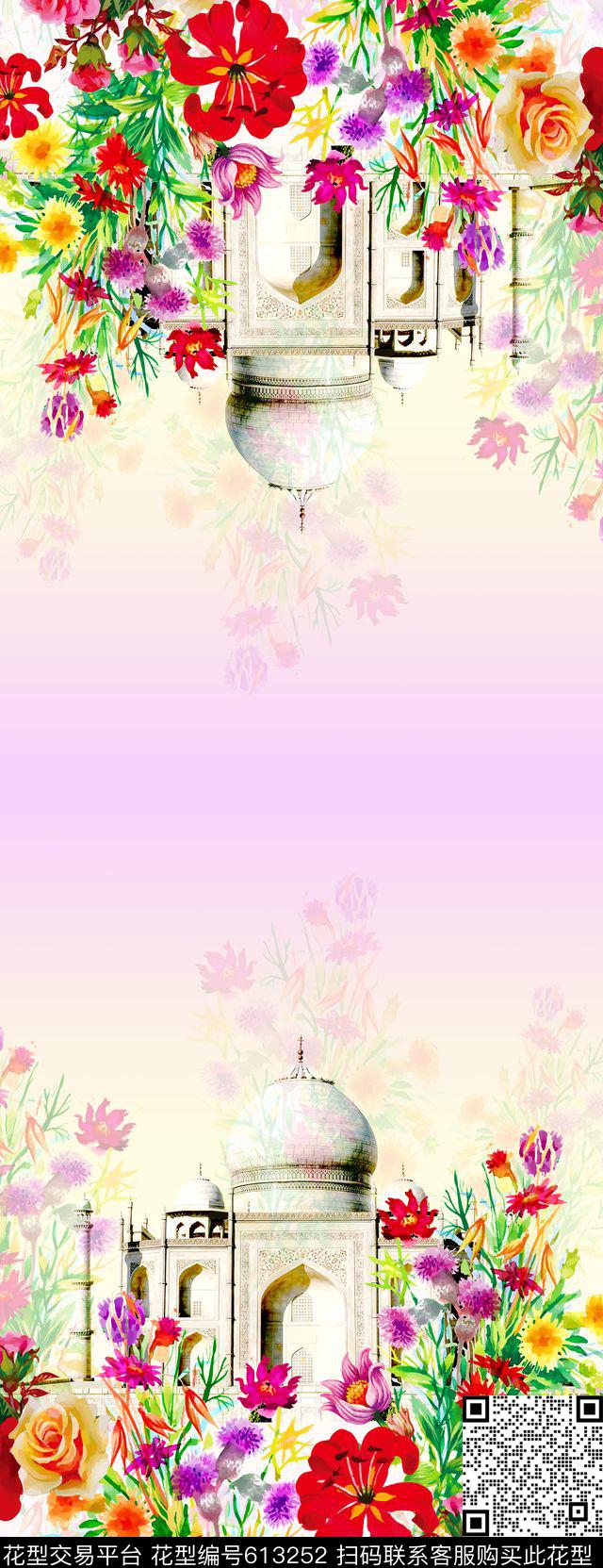 围巾华亿平台双边定位渐变数码印花华亿平台下载（图片编号: 613252） - 瓦栏（Walan）