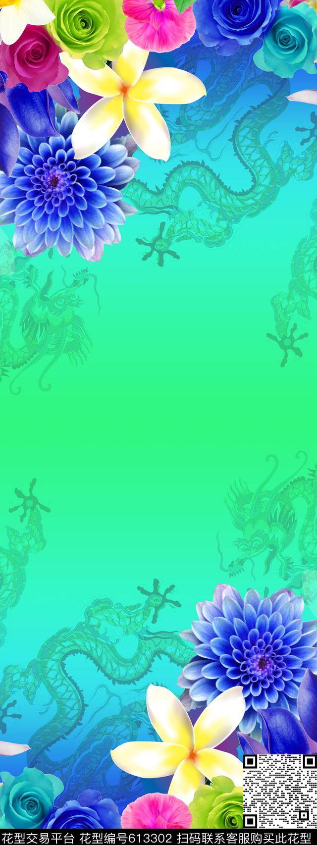 围巾华亿平台双边定位花卉数码印花华亿平台下载（图片编号: 613302） - 瓦栏（Walan）