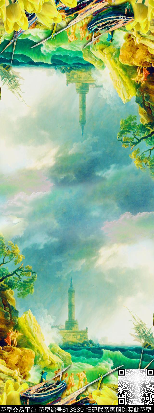 双边定位围巾华亿平台长裙数码印花华亿平台下载（图片编号: 613339） - 瓦栏（Walan）