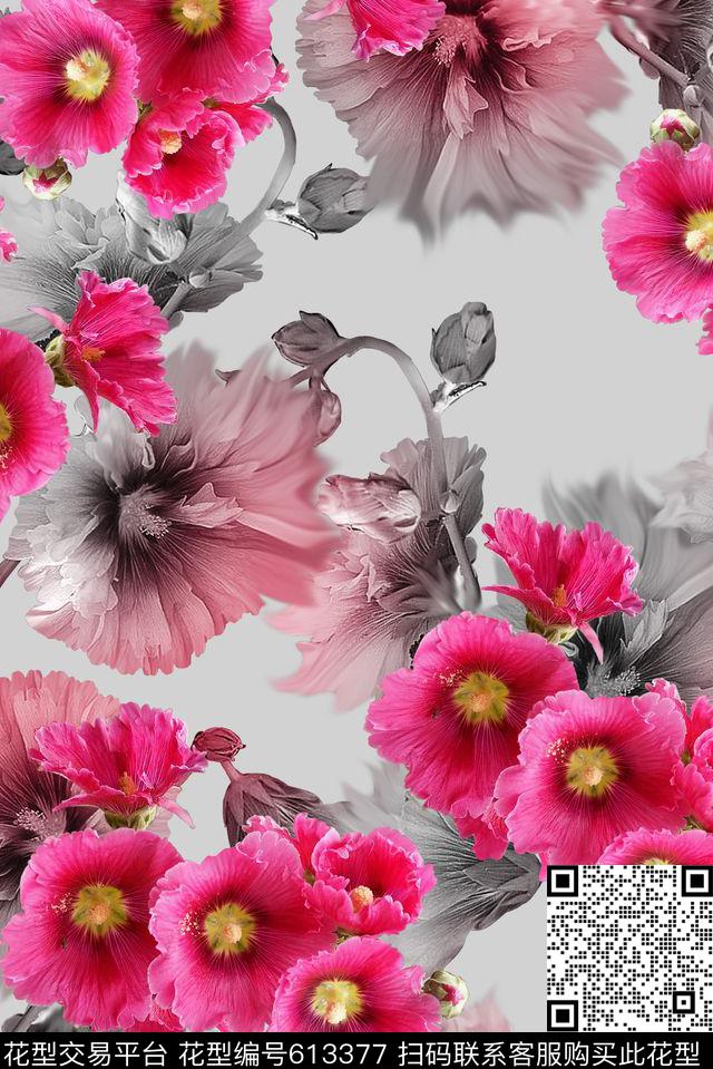 油画花卉花卉写实数码印花华亿平台下载（图片编号: 613377） - 瓦栏（Walan）