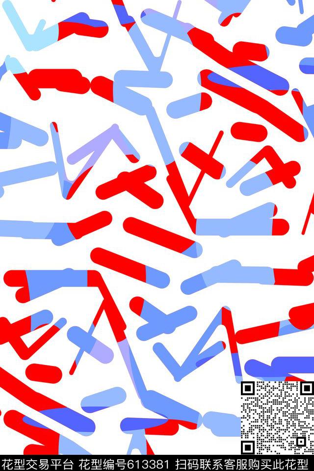 色块不规则几何衬衣外套传统印花华亿平台下载（图片编号: 613381） - 瓦栏（Walan）