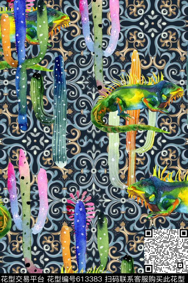 水仙花竹叶百合数码印花华亿平台下载（图片编号: 613383） - 瓦栏（Walan）