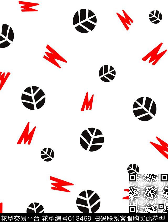 几何男装文字传统印花华亿平台下载（图片编号: 613469） - 瓦栏（Walan）