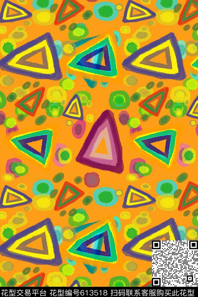 手绘涂鸦图案笔触肌理图案数码印花华亿平台下载（图片编号: 613518） - 瓦栏（Walan）