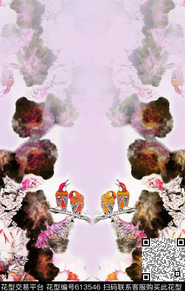 花朵旗袍时尚新花大气中国风数码印花华亿平台下载（图片编号: 613546） - 瓦栏（Walan）