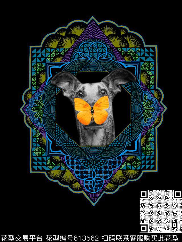 佩斯利趣味黑白数码印花华亿平台下载（图片编号: 613562） - 瓦栏（Walan）