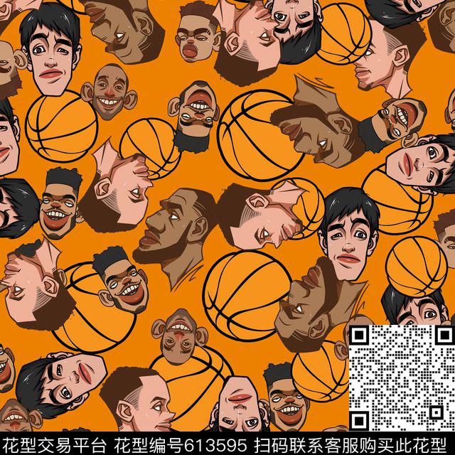篮球明星人像数码印花华亿平台下载（图片编号: 613595） - 瓦栏（Walan）