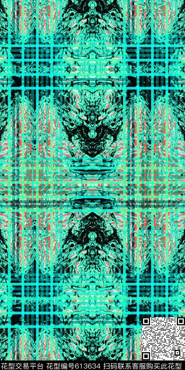 抽象肌理条纹传统印花华亿平台下载（图片编号: 613634） - 瓦栏（Walan）