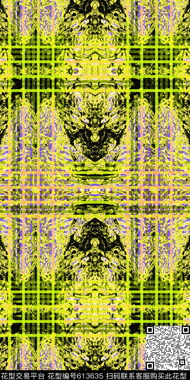 抽象肌理条纹传统印花华亿平台下载（图片编号: 613635） - 瓦栏（Walan）