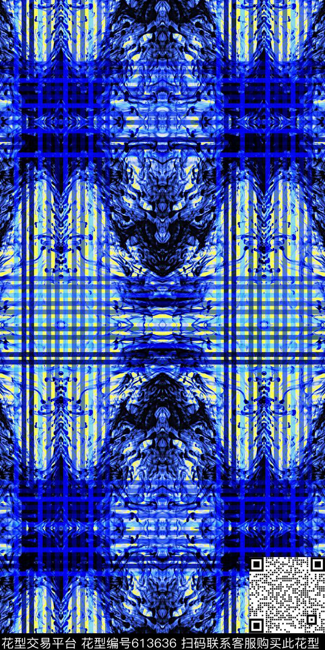 抽象肌理条纹传统印花华亿平台下载（图片编号: 613636） - 瓦栏（Walan）