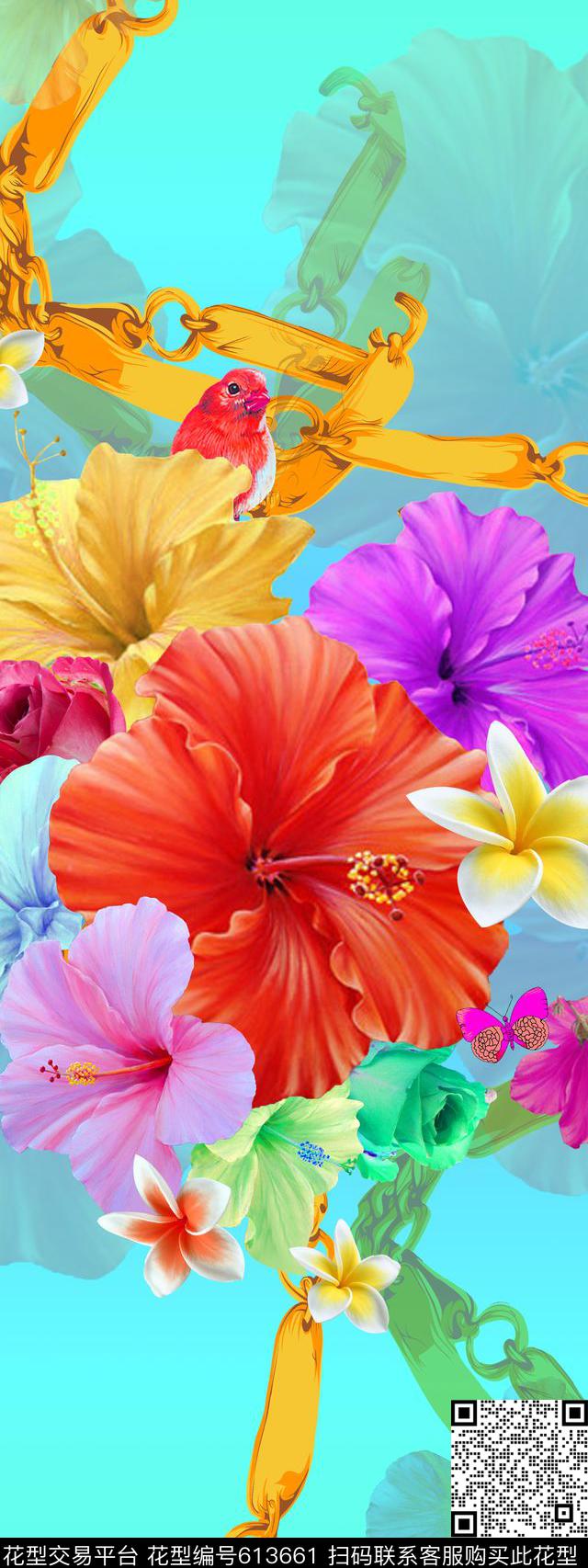 围巾华亿平台定位大花数码印花华亿平台下载（图片编号: 613661） - 瓦栏（Walan）