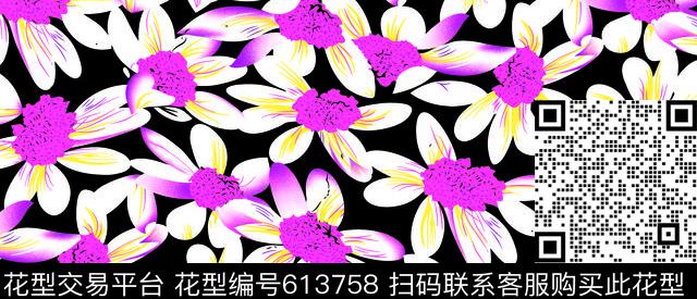 向日葵花卉传统印花华亿平台下载（图片编号: 613758） - 瓦栏（Walan）