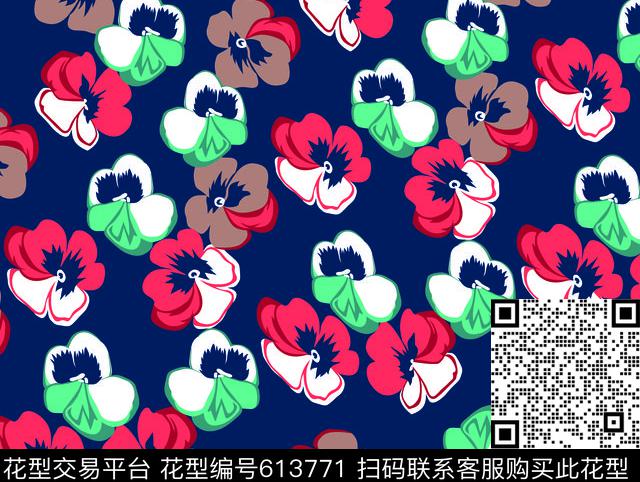 小碎花花朵花卉传统印花华亿平台下载（图片编号: 613771） - 瓦栏（Walan）