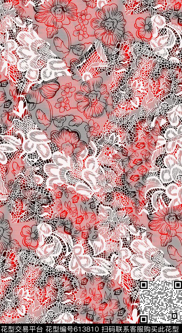 日韩风云纹欧美传统印花华亿平台下载（图片编号: 613810） - 瓦栏（Walan）