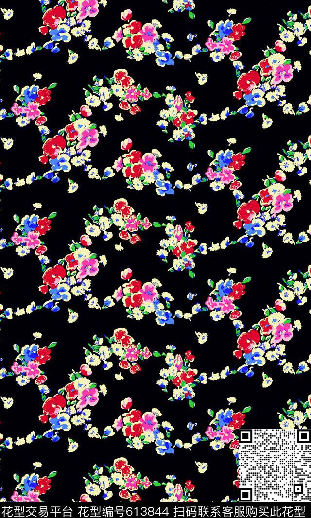 山水画日韩风欧美传统印花华亿平台下载（图片编号: 613844） - 瓦栏（Walan）