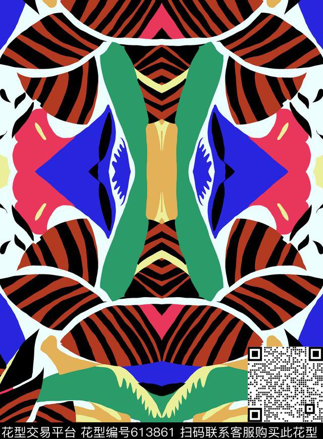 云纹日韩风欧式传统印花华亿平台下载（图片编号: 613861） - 瓦栏（Walan）