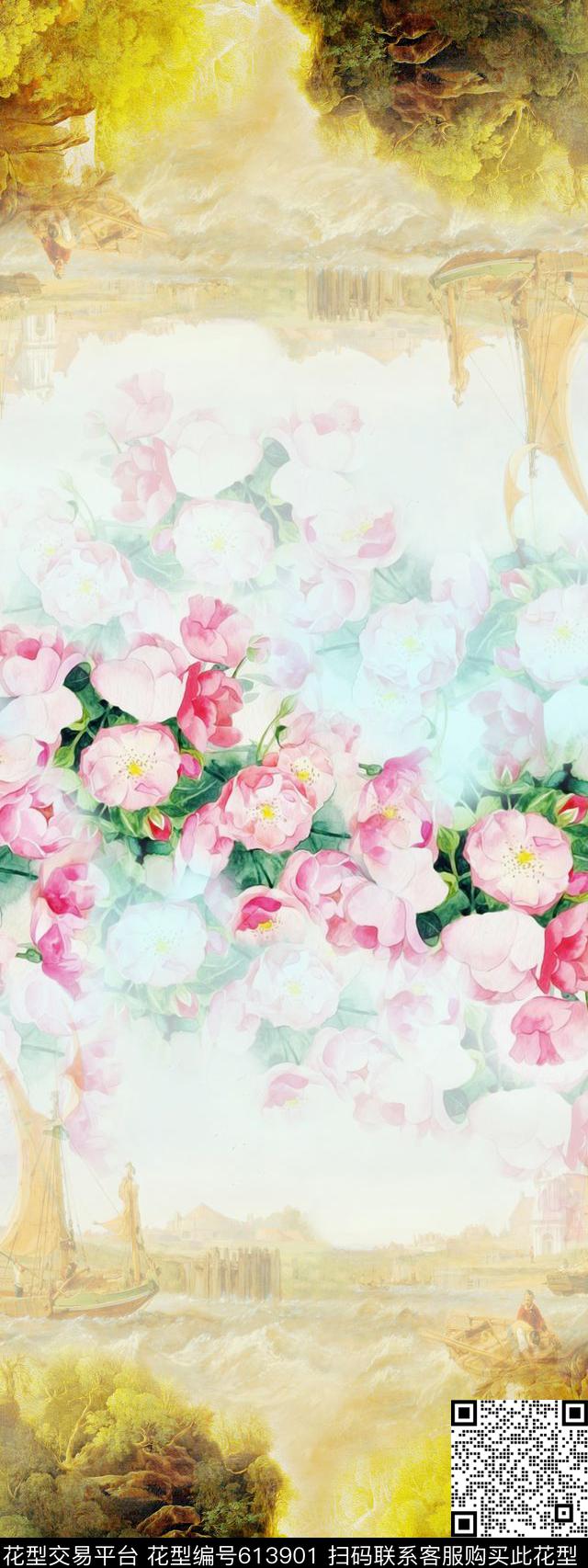 围巾华亿平台双边定位裙装数码印花华亿平台下载（图片编号: 613901） - 瓦栏（Walan）