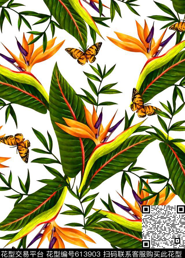 抽象几何清爽梦幻艺术平底立体手绘满版最新高清数码蕾丝民族中国风绣花珠宝肌理时尚潮

流大牌复古欧美风热带风情天堂鸟花卉热带植物数码印花华亿平台下载（图片编号: 613903） - 瓦栏（Walan）