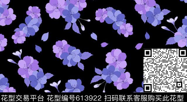 樱花花卉花朵传统印花华亿平台下载（图片编号: 613922） - 瓦栏（Walan）