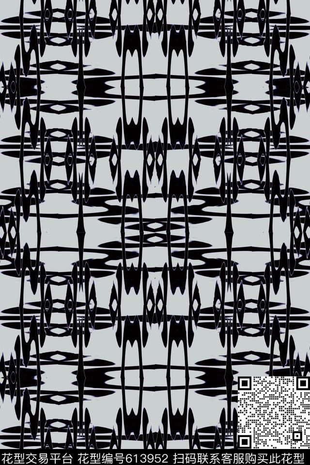 时尚卡通女娃黑红绿数码印花华亿平台下载（图片编号: 613952） - 瓦栏（Walan）