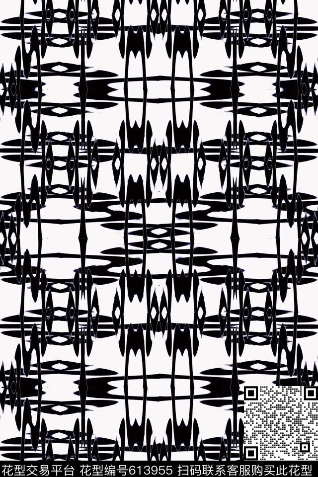 时尚卡通女娃黑红绿数码印花华亿平台下载（图片编号: 613955） - 瓦栏（Walan）